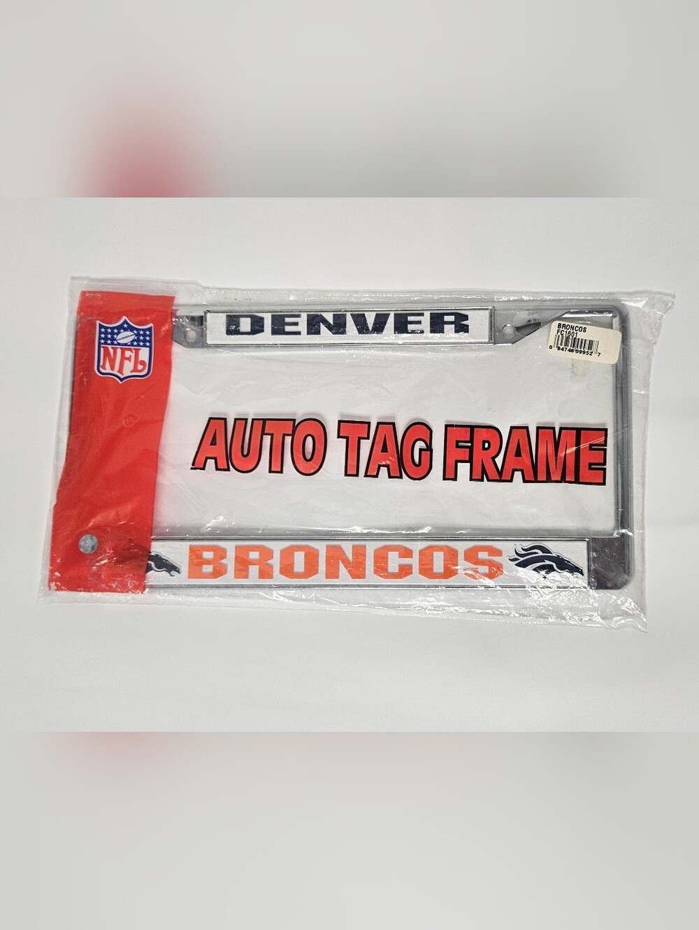 NFL Broncos Orange and Navy Auto Tag Frame